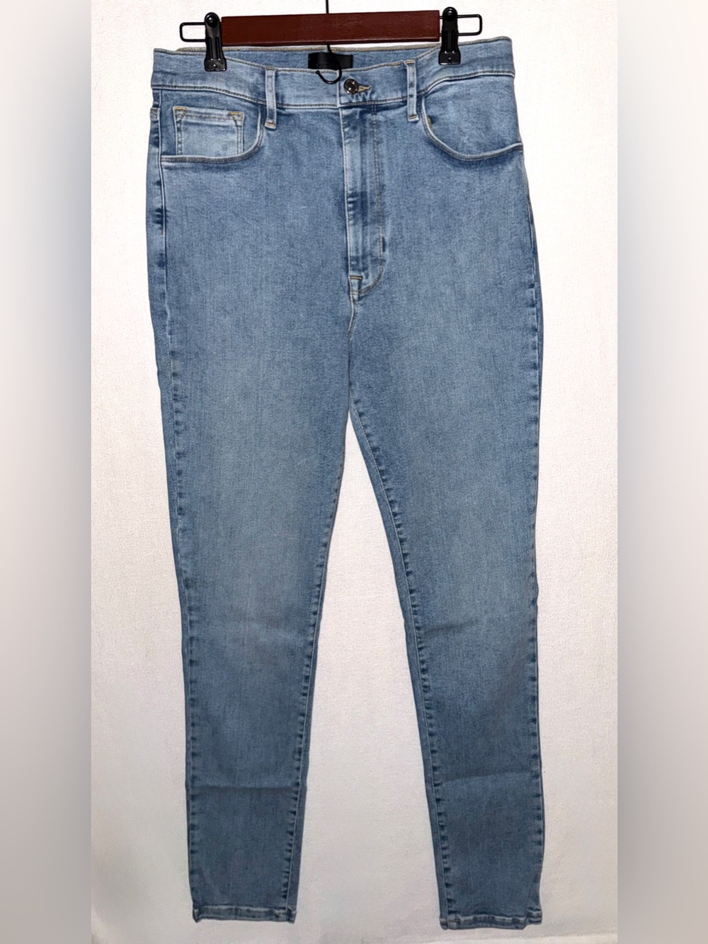 New DSTLD Light Blue High-Rise Skinny Jeans with Stretch
